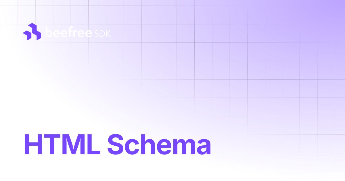 HTML Schema | Beefree SDK