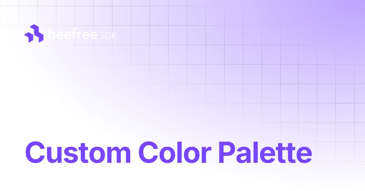 Custom Color Palette | Beefree SDK
